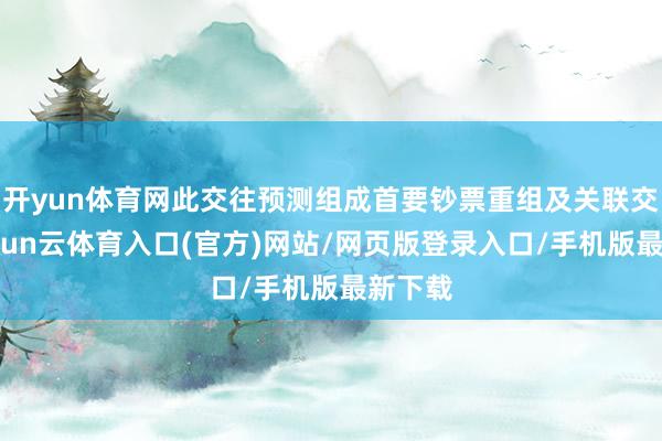 开yun体育网此交往预测组成首要钞票重组及关联交往-开yun云体育入口(官方)网站/网页版登录入口/手机版最新下载