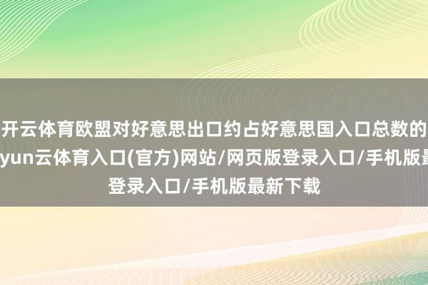 开云体育欧盟对好意思出口约占好意思国入口总数的15%-开yun云体育入口(官方)网站/网页版登录入口/手机版最新下载